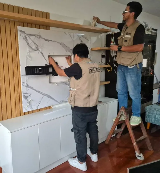 Instalación de un centro de entretenimiento