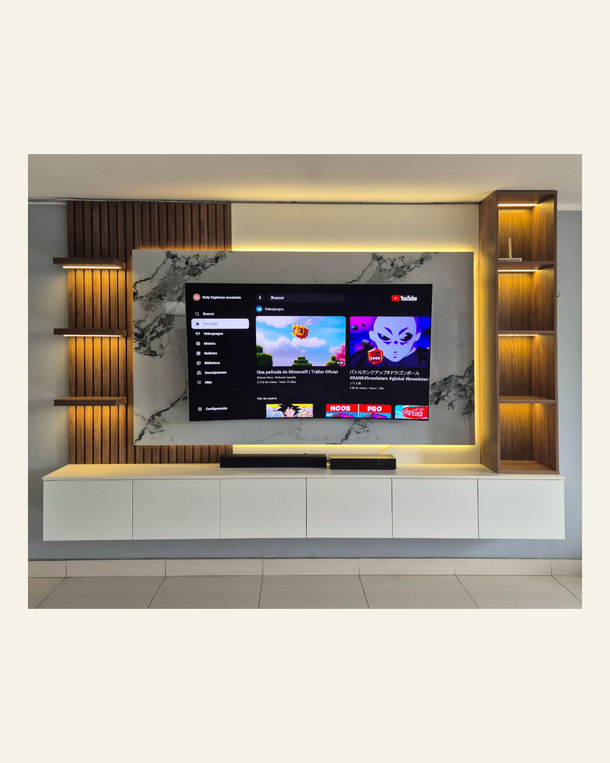 Centro de Entretenimiento TV 75"